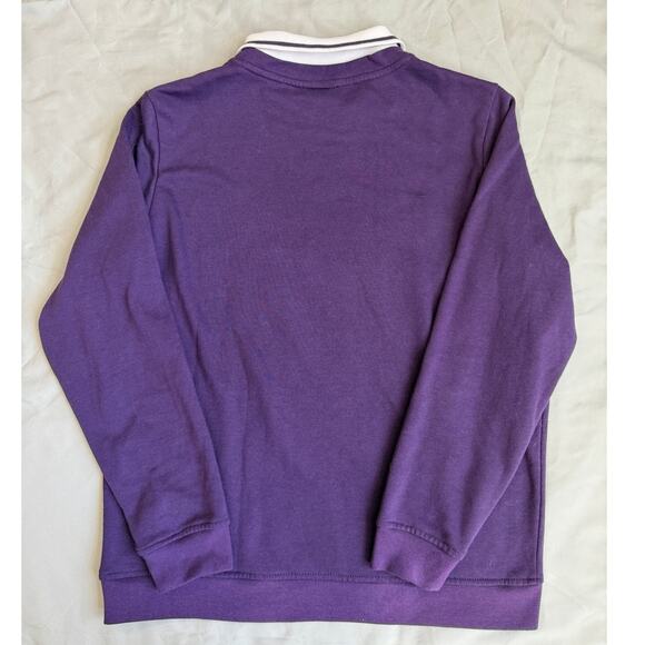 VNTG Adrian Delafield Purple, Holiday Dove, Embroidered, Collared Sweatshirt- M - Picture 2 of 10